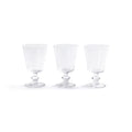Etched All Purpose Goblet Glasses Set Of 3 Assorted