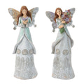 Etched Butterfly Angel Figurine Set Of 2