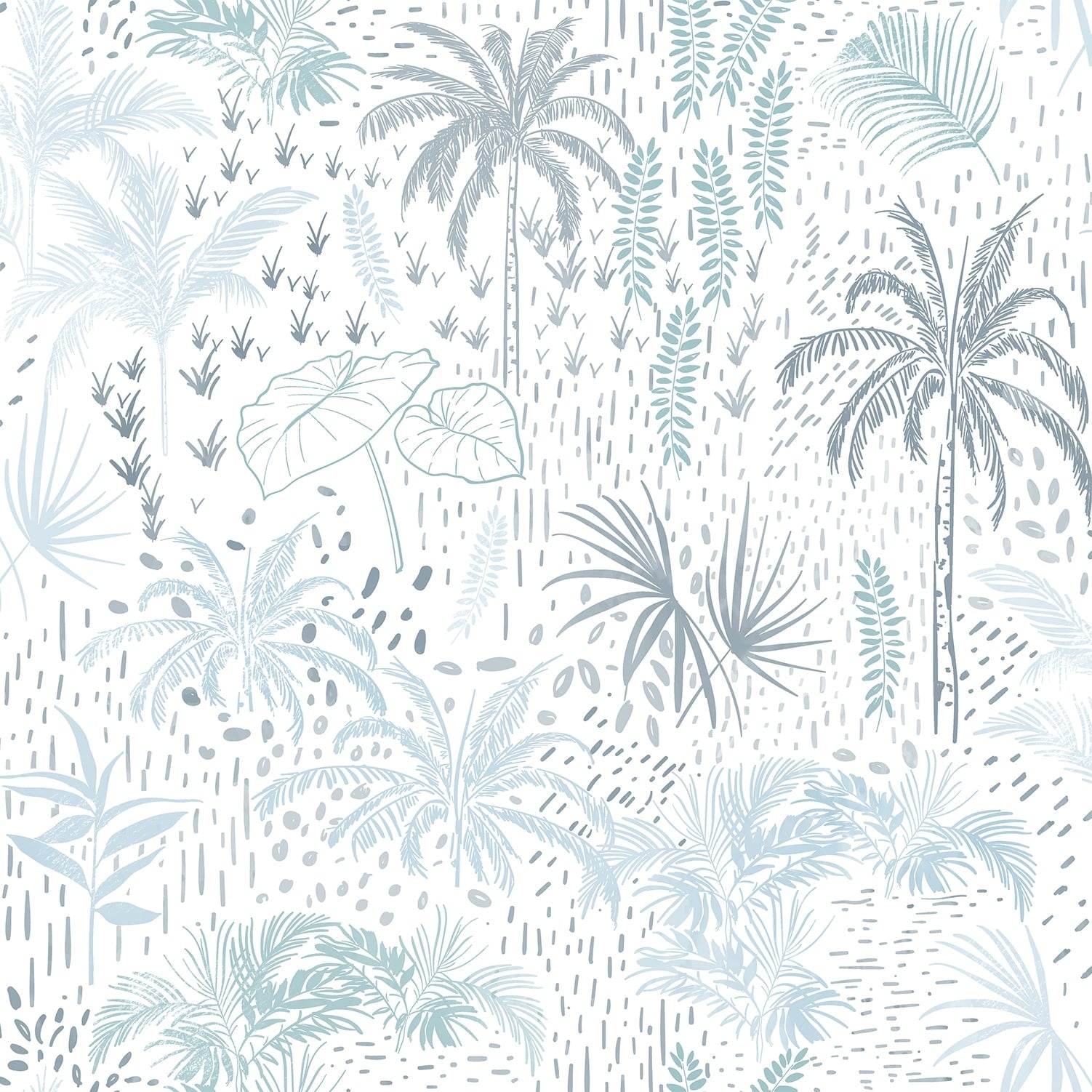 Etched Tropic Blue Peel And Stick Wallpaper