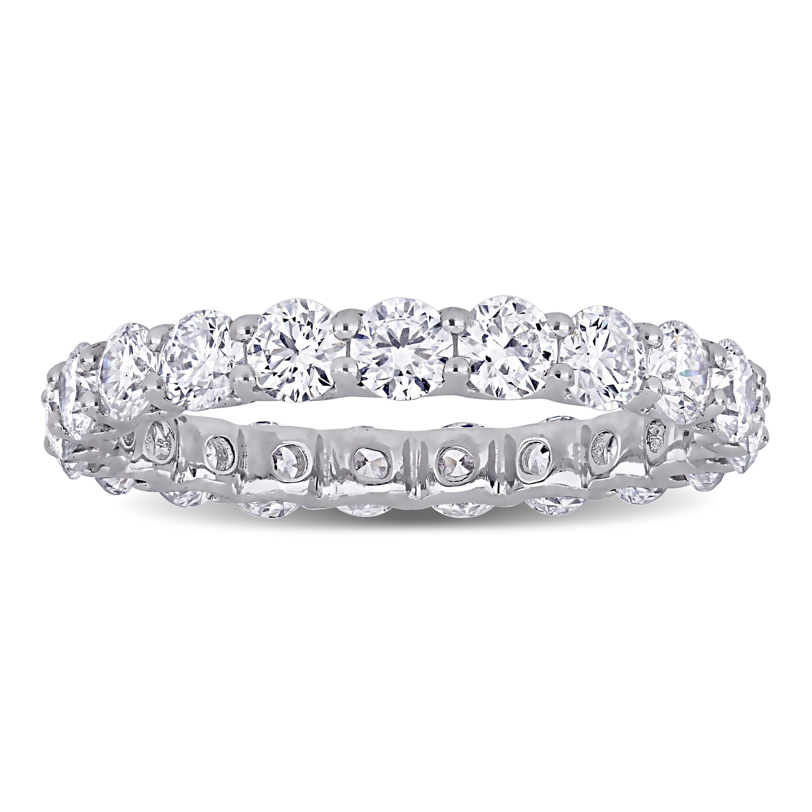 Eternally Yours 2 1 5Ct Tw Lab Grown Diamond Full Eternity Ring In 14K White Gold