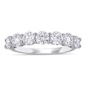 Eternally Yours 1 3 4Ct Tw Lab Grown Diamond Semi Eternity Anniversary Band 14K White Gold