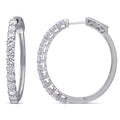 Created Forever 2 1 2 Ct. Tdw Lab Grown Diamond Hoop Earrings In 14K White Gold