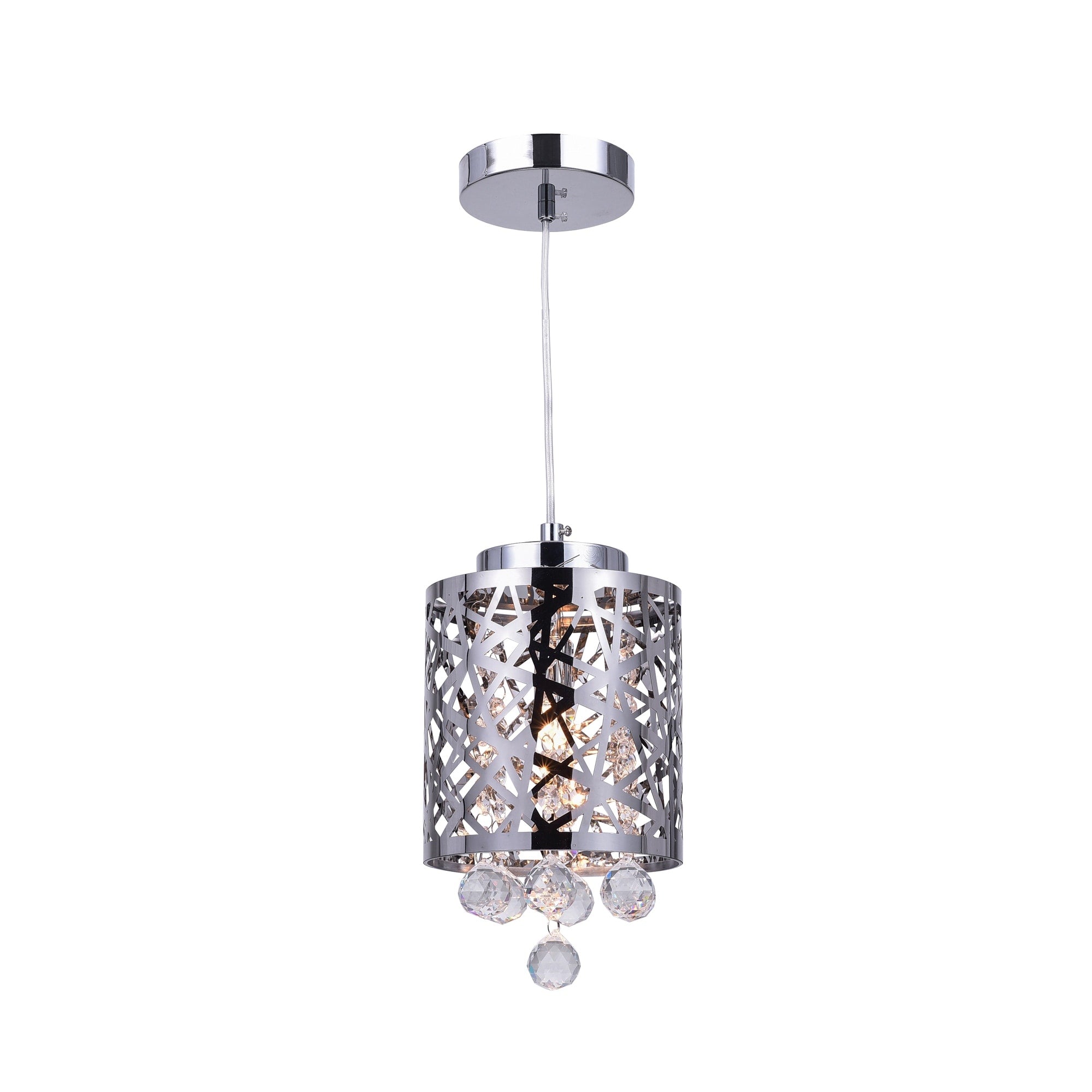 Silver Orchid Griffith Chrome 1 Light Mini Pendant