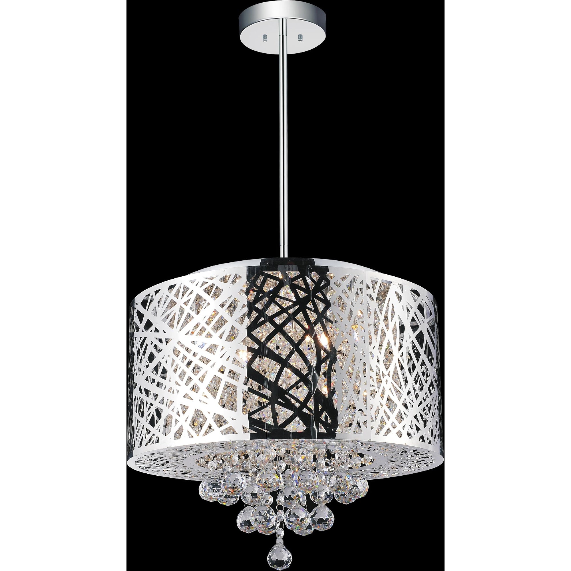 Silver Orchid Hamilton Chrome 6 Light Chandelier