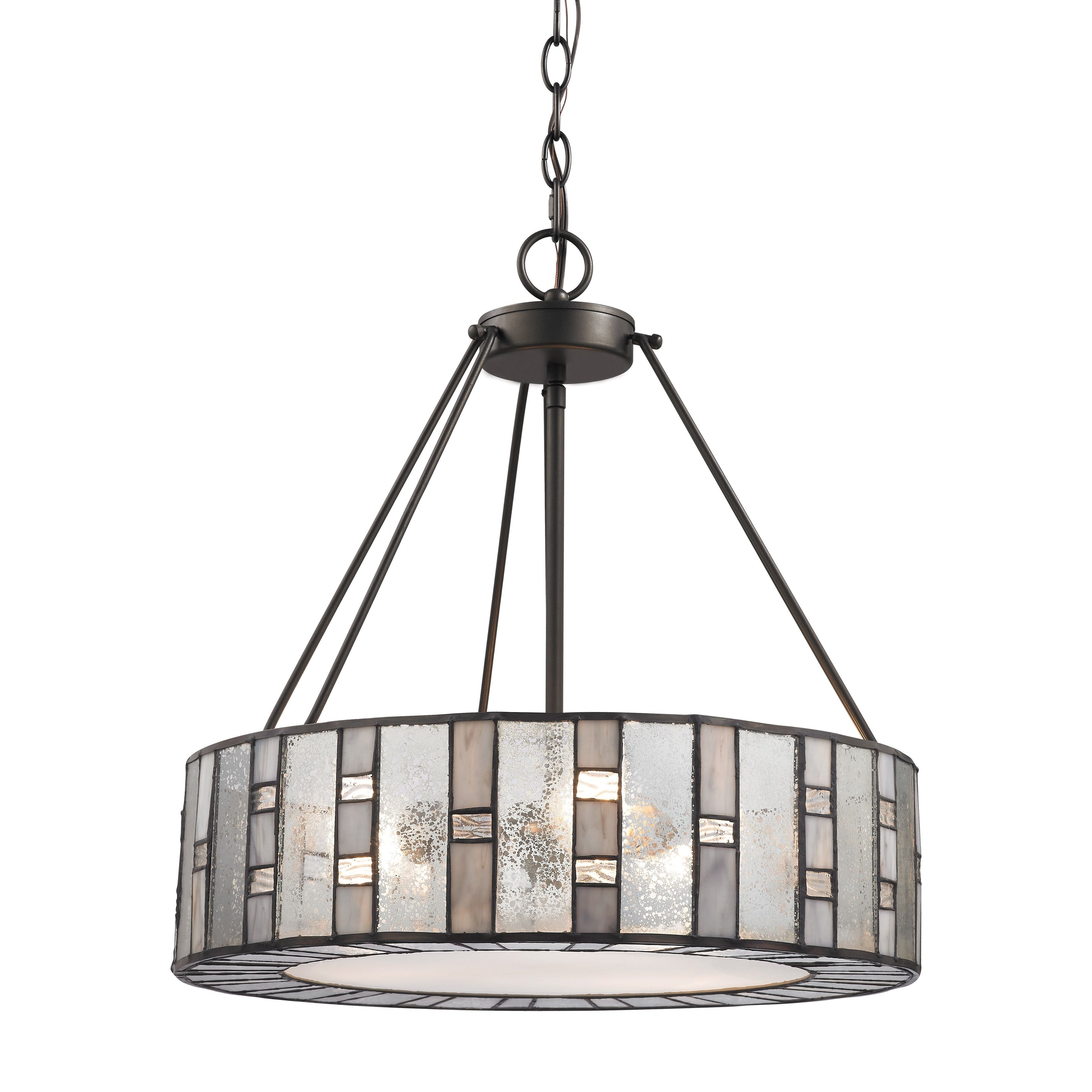 Ethan 18 Inch Wide 3 Light Chandelier In Tiffany Bronze 18In W X 18In D X 20In H