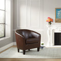 Osp Home Furnishings Ethan Fabric Tub Chair With Dark Espresso Wood Legs
