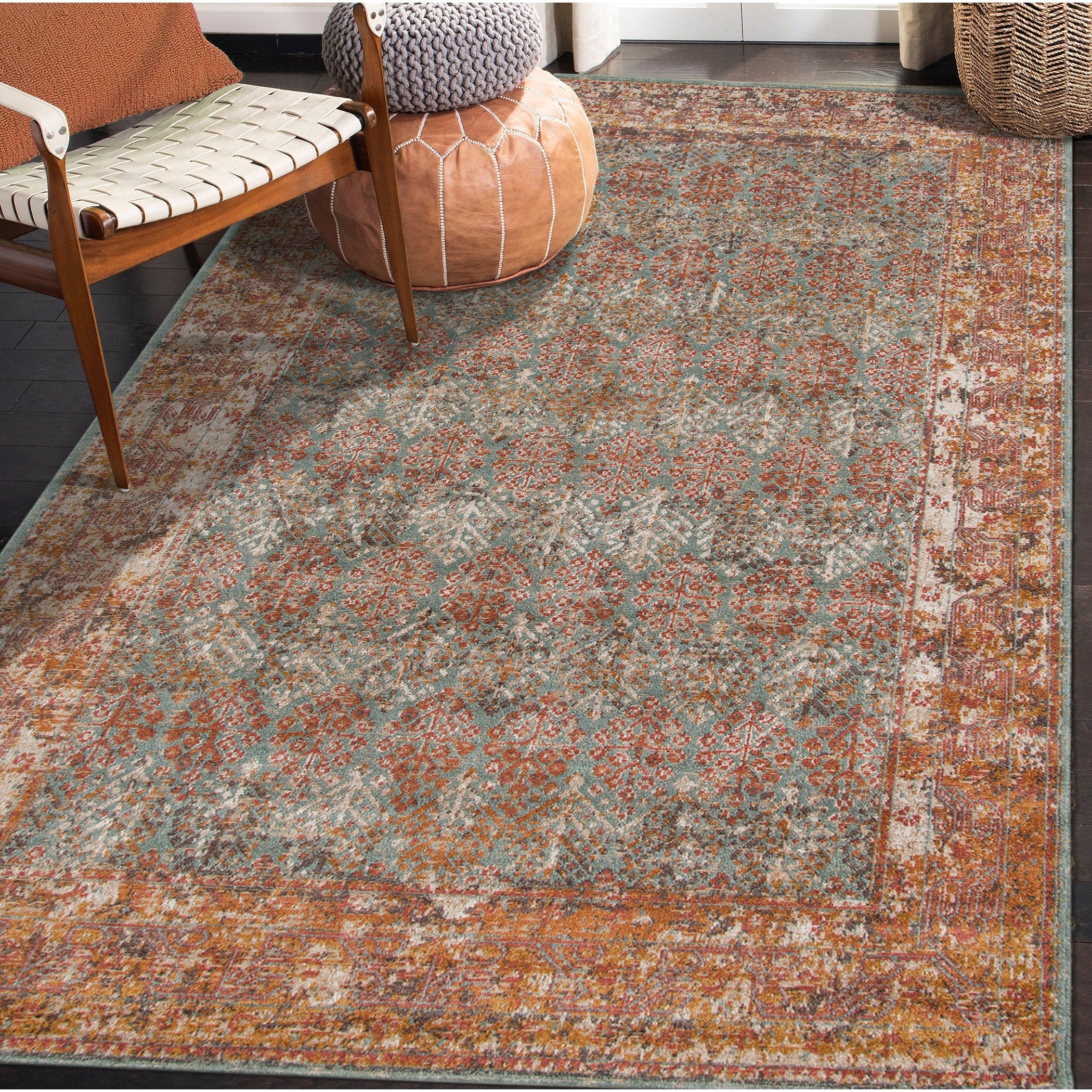 Ethereal Vintage Cream Area Rug 76 X 96