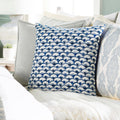 Etta Blue Ivory Classic Scallop Throw Pillow