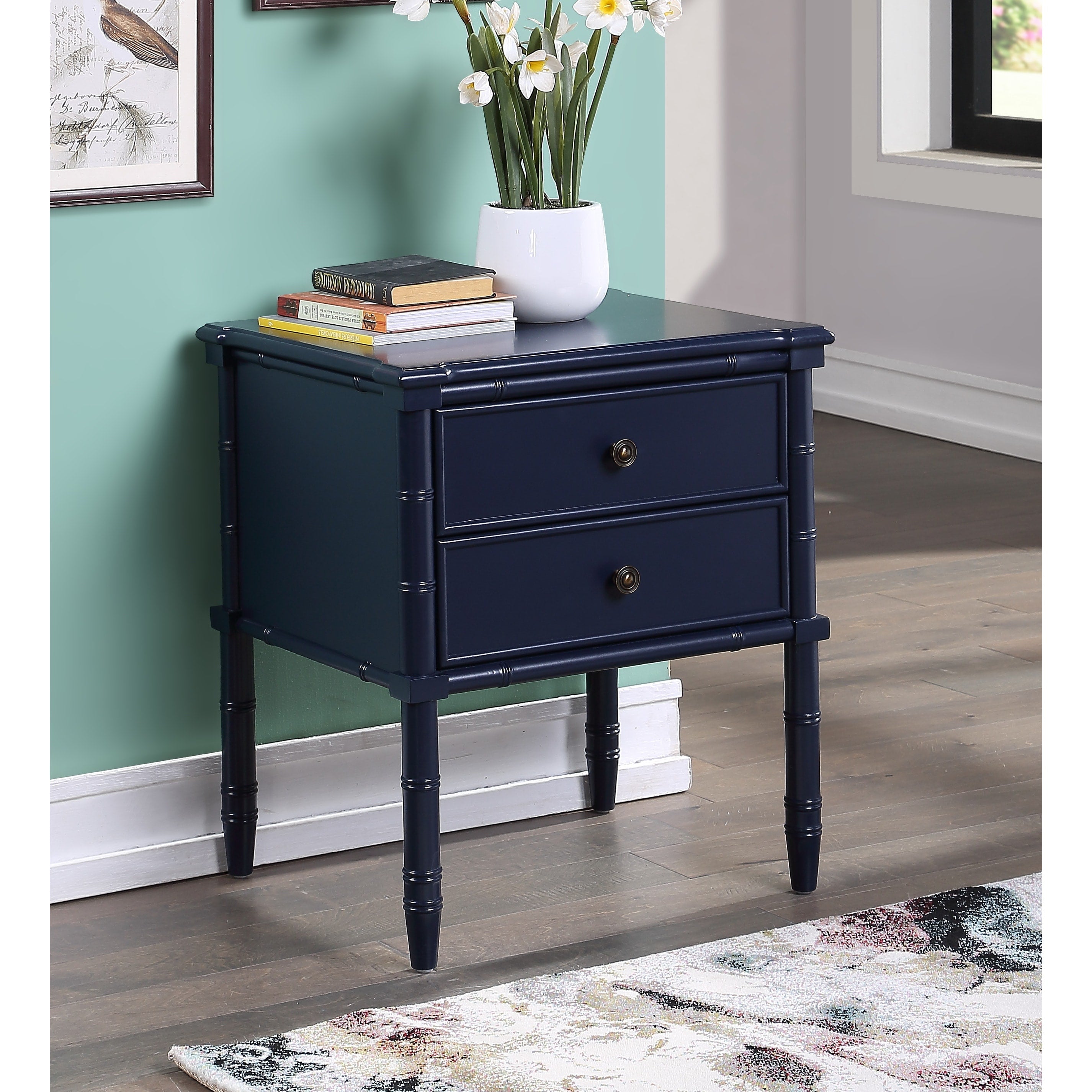 Ettington 2 Drawer Bamboo Carved Nightstand By Greyson Living