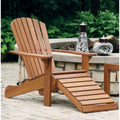 Havenside Home Eilaf Eucalyptus Adirondack Chair With Built In Ottoman