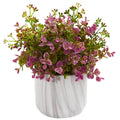 Eucalyptus Artificial Plant In Marble Finished Vase