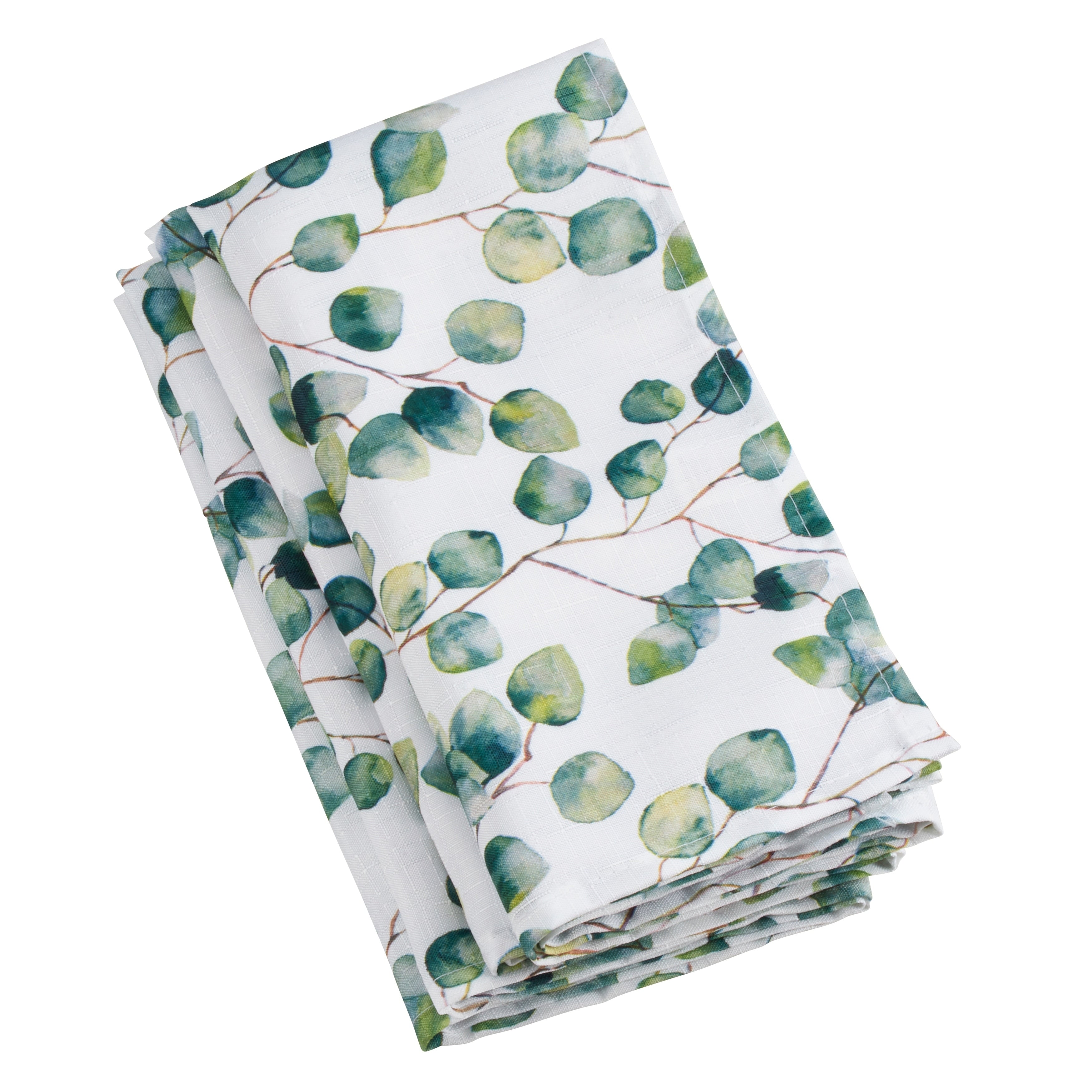 Saro Lifestyle Eucalyptus Leaf Design Napkins Set Of 12
