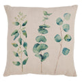Saro Lifestyle Beige Eucalyptus Print Throw Pillow