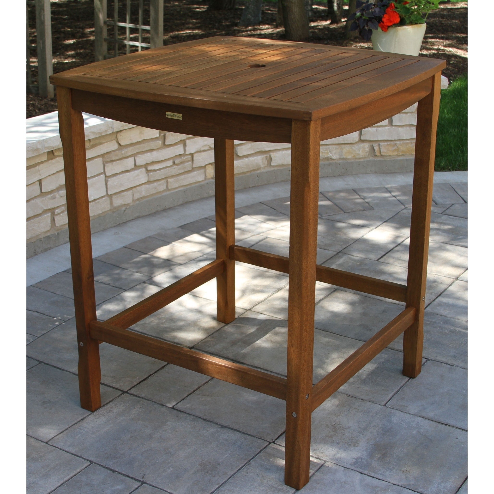 Havenside Home Eilaf Eucalyptus Square Bar Table