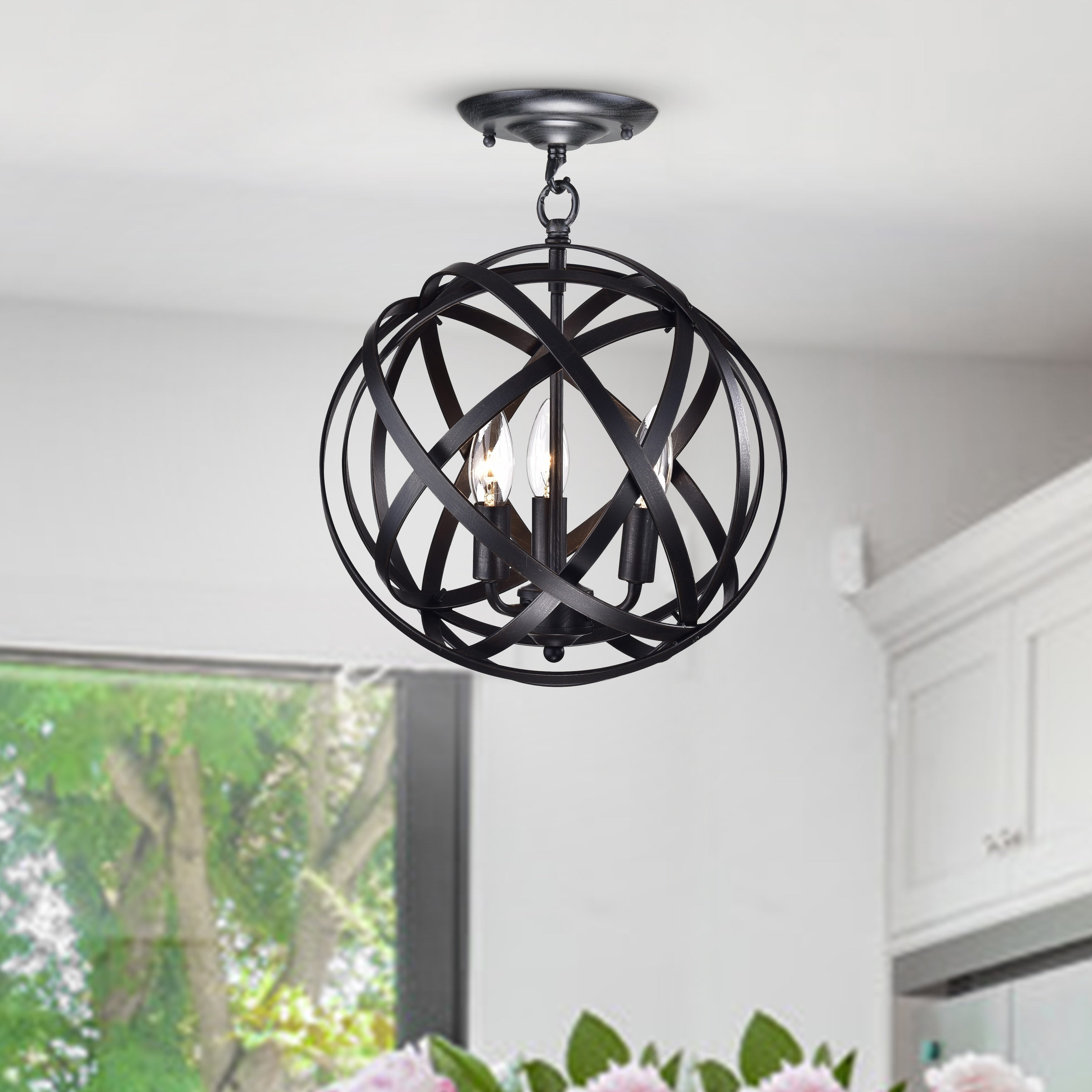 Eucryphia 3 Light Semi Flush Mount