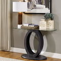 Strick Bolton Totte Contemporary Grey O Shaped Sofa Table
