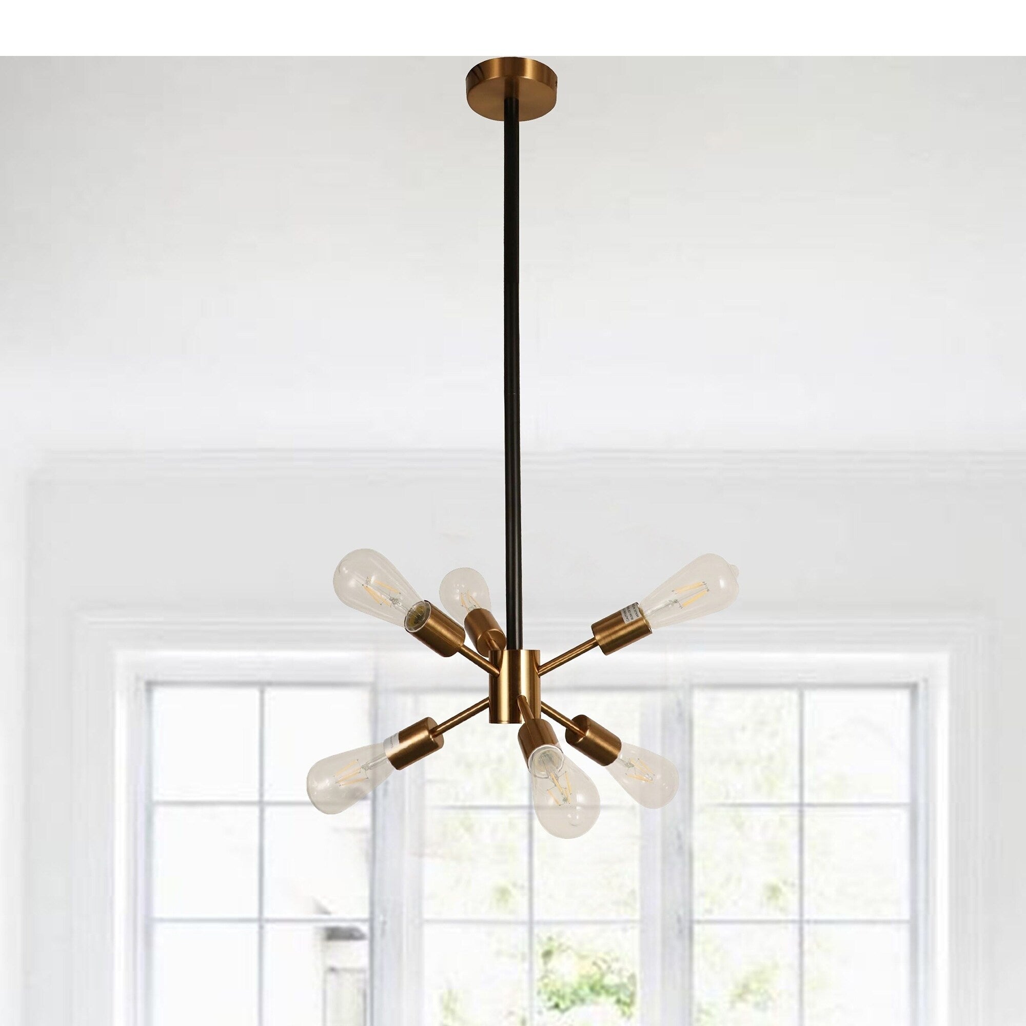 Eukleid Gold 6 Light Chandelier