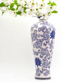 Claybarn Blue Garden White Tall Vase