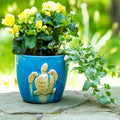 Claybarn Grotto Aqua Seaturtle Planter