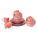 Euro Ceramica Simpatico 16 Piece Dinnerware Set Service For 4