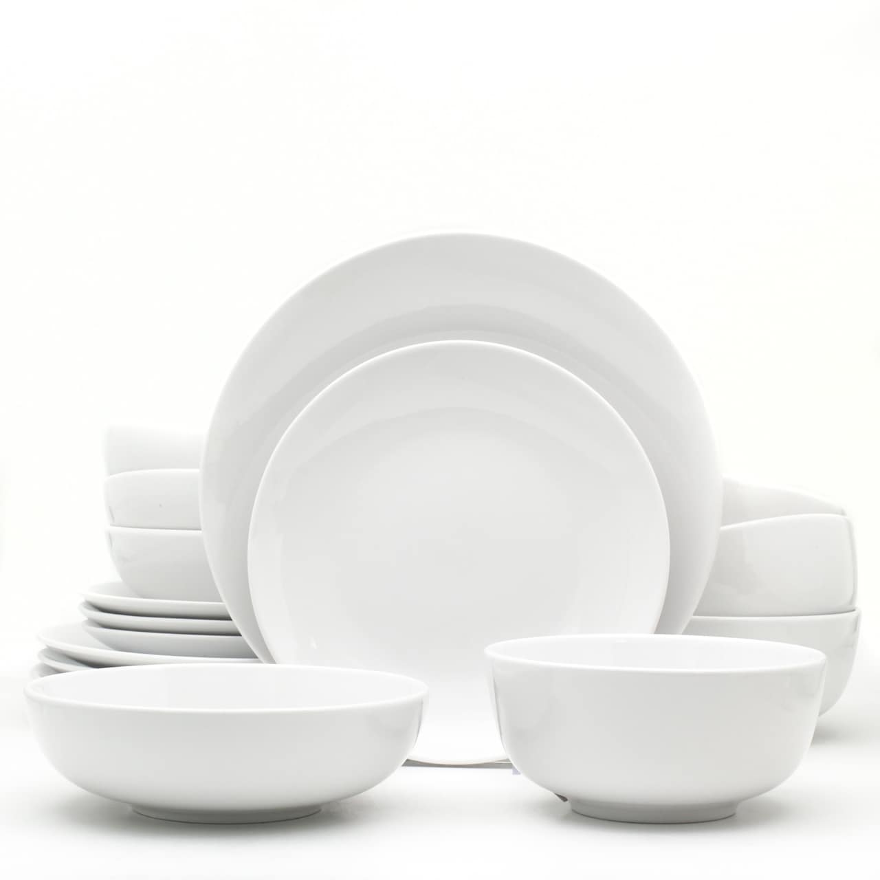 Euro Ceramica White Essential 16 Piece Dinnerware Set