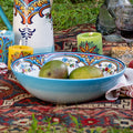 Euro Ceramica Zanzibar 12.75 Inch Serving Bowl