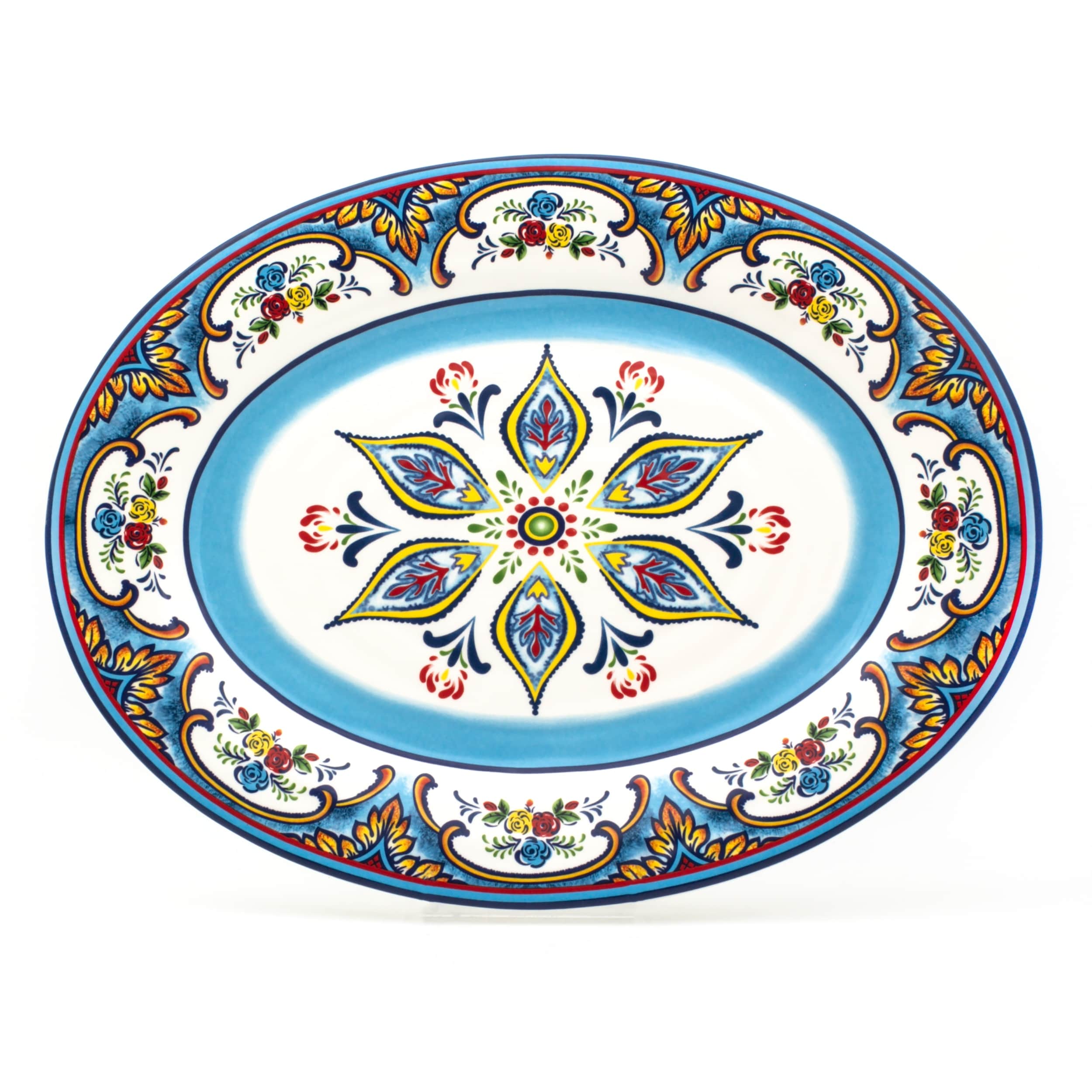 Euro Ceramica Zanzibar 18 Inch Oval Platter
