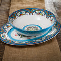 Euro Ceramica Zanzibar 2 Piece Serving Set Platter And Bowl