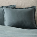 Classic EUROPEAN FLAXâ¢-Certified Linen Faded Teal King Pillowcases Set of 2