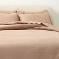 Classic EUROPEAN FLAXâ¢-Certified Linen Tawny Brown Standard Pillow Shams Set of 2