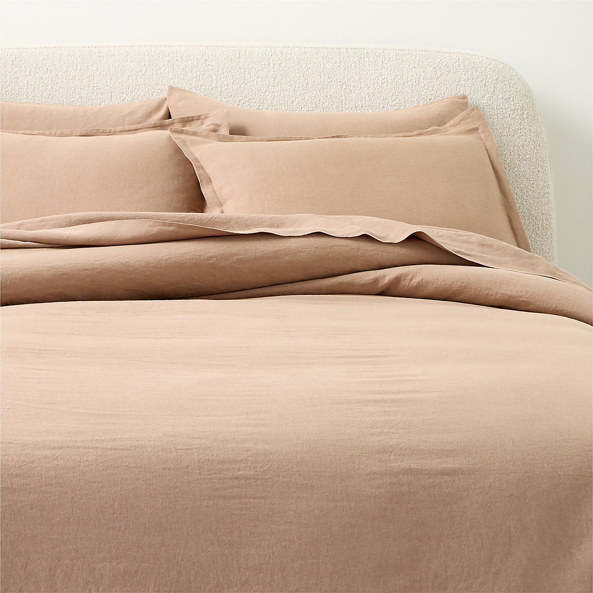 Classic EUROPEAN FLAXâ¢-Certified Linen Tawny Brown King Pillow Shams Set of 2