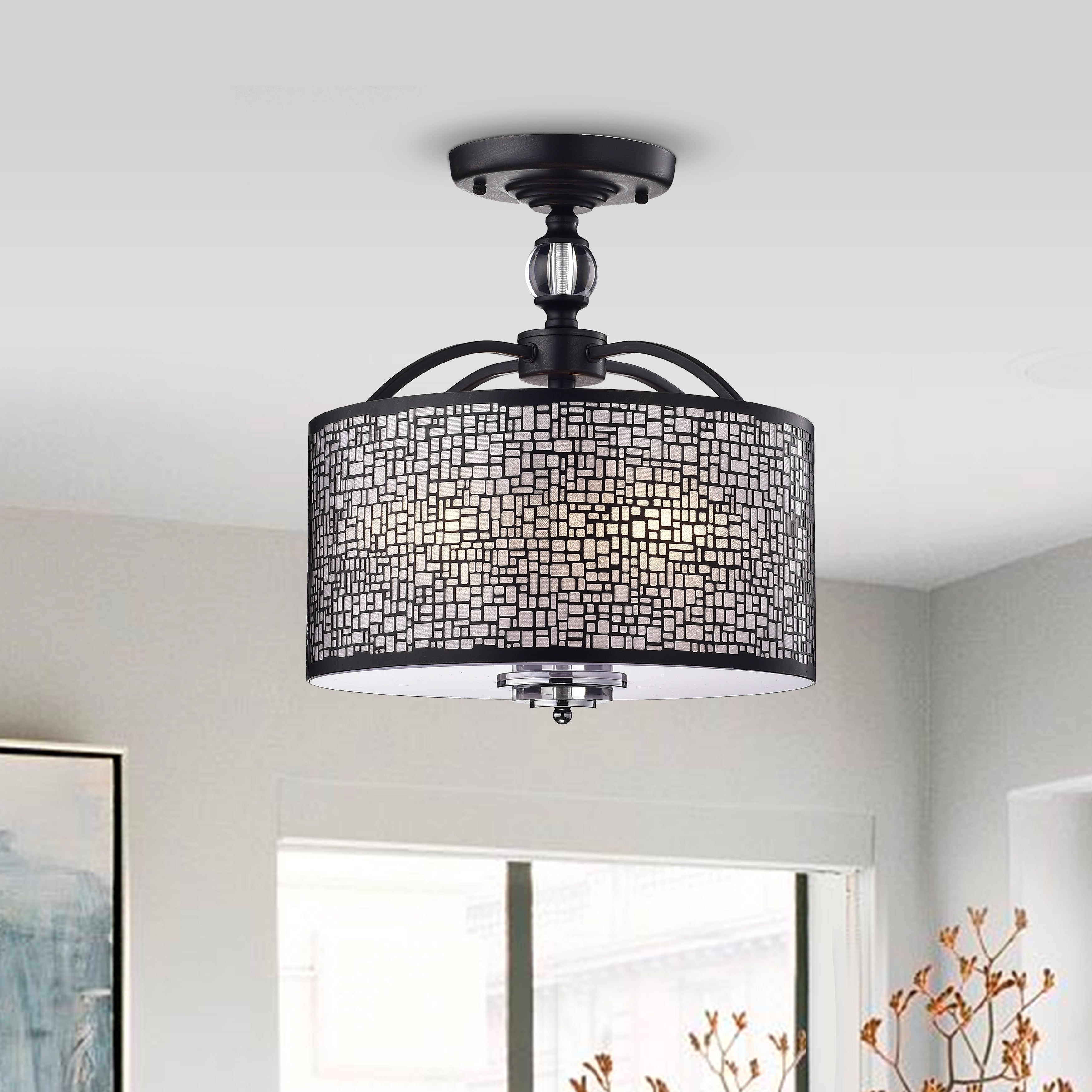 Euronotus 3 Light Semi Flush Mount