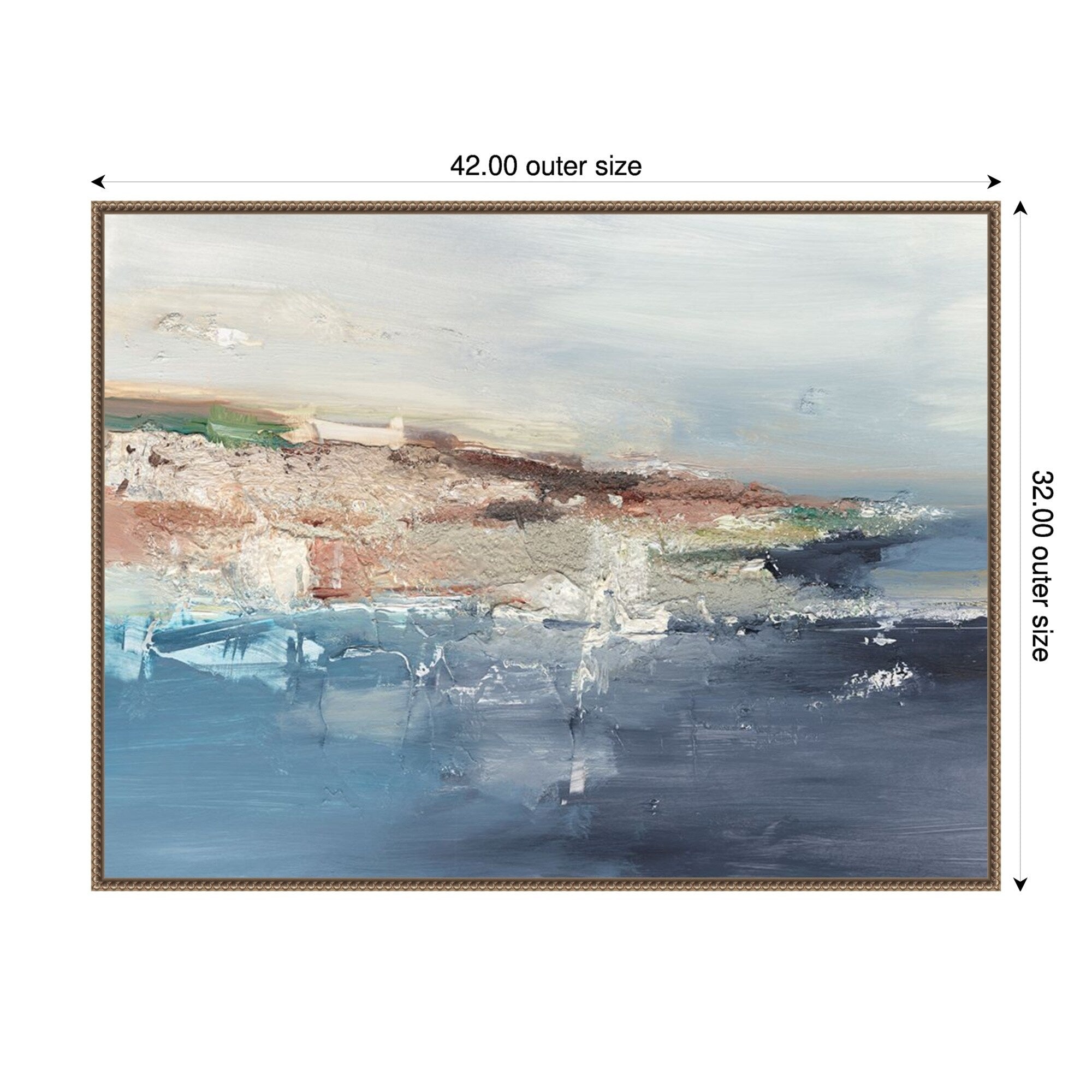 European Coastal Abstract No. 1 By Ethan Harper Framed Canvas Wall Art Print
