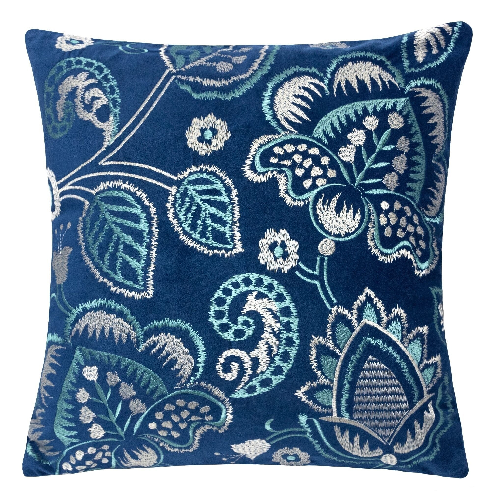 Havenside Home Embroidery 20 Inch Square Decorative Throw Pillow