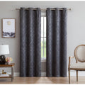 Gracewood Hollow Plakalo Embossed Thermal Weaved Blackout Grommet Drapery Curtains