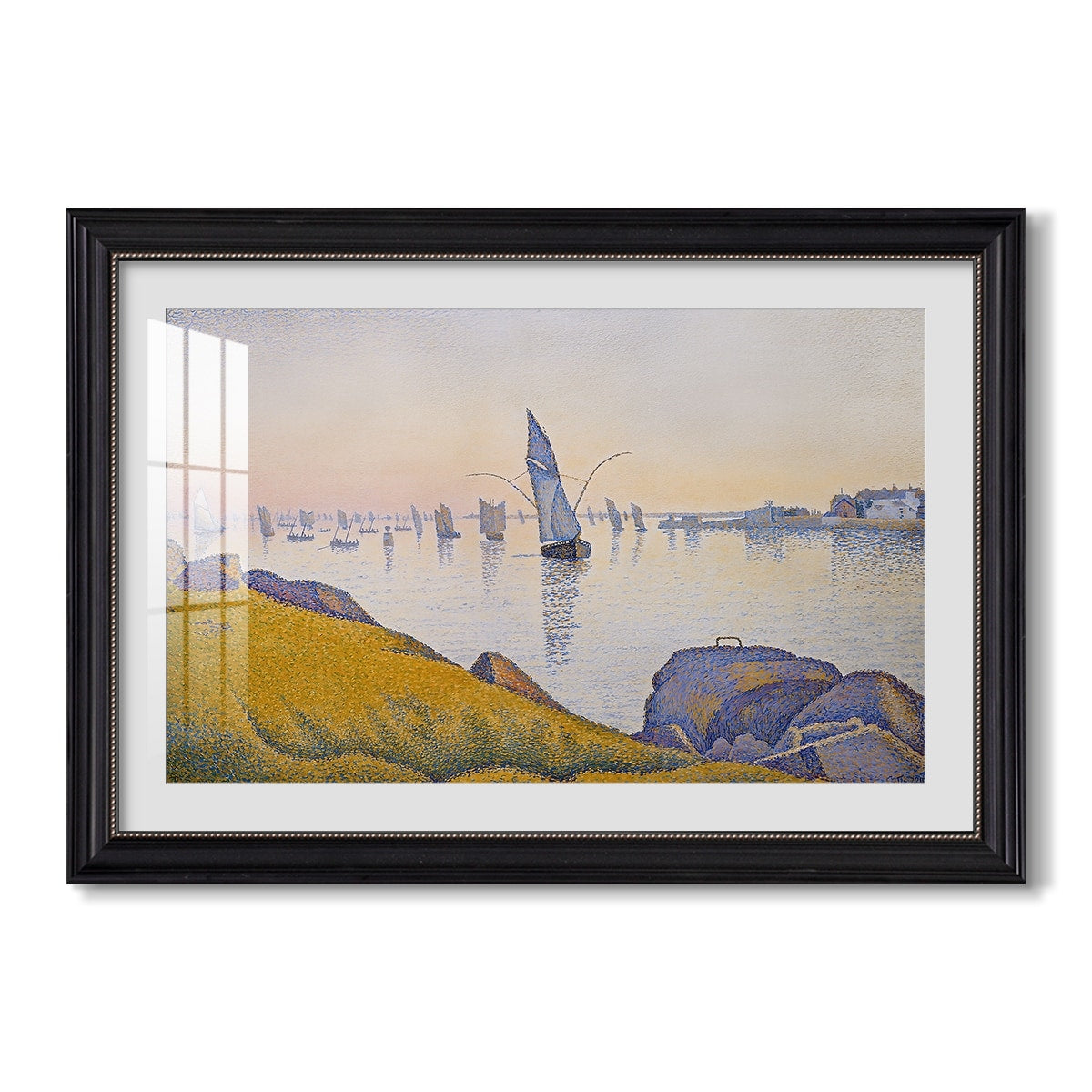 Evening Calm Concarneau 1891 Paul Signac Custom Framed Print