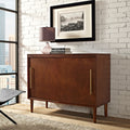 Everett Media Console In Mahogany Finish