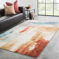 Evergood Handmade Abstract Blue Red Area Rug 5X8