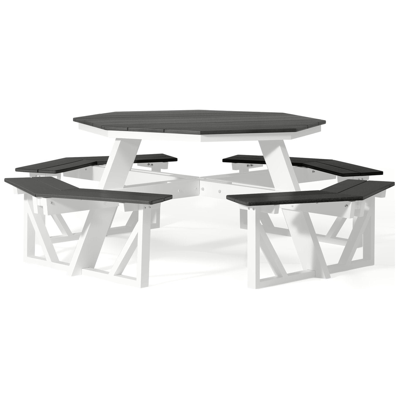 Evergreen Outdoor Poly 48 Inch Octagon Picnic Table