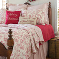 Evergreen Toile Cotton Quilt Set