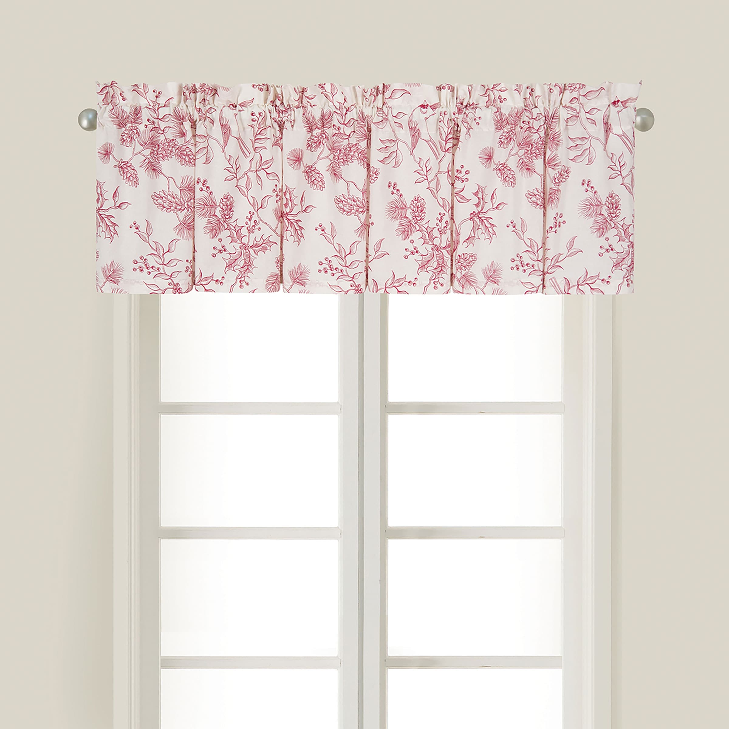 Evergreen Toile Valance Set Of 2 15.5 X 72