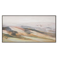 Everren Cresta 60 Wide Canvas Art Dark Wood Beige