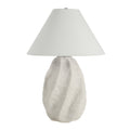 Everren Lianna 26 Tall White Resin Table Lamp With Tapered Linen Shade