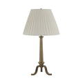 Everren Lucerna 27 Tall Dark Antique Brushed Brass Iron Table Lamp With Tapered Linen Shade