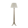 Everren Lucerna 64.75 Tall Dark Antique Brushed Brass Floor Lamp With Tapered Linen Shade