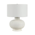 Everren Mallow 22.5 Tall Textured Ivory Resin Table Lamp With Drum Linen Shade