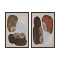 Everren Sole 24 Wide Wall Decor Dark Wood 2 Piece Set Beige