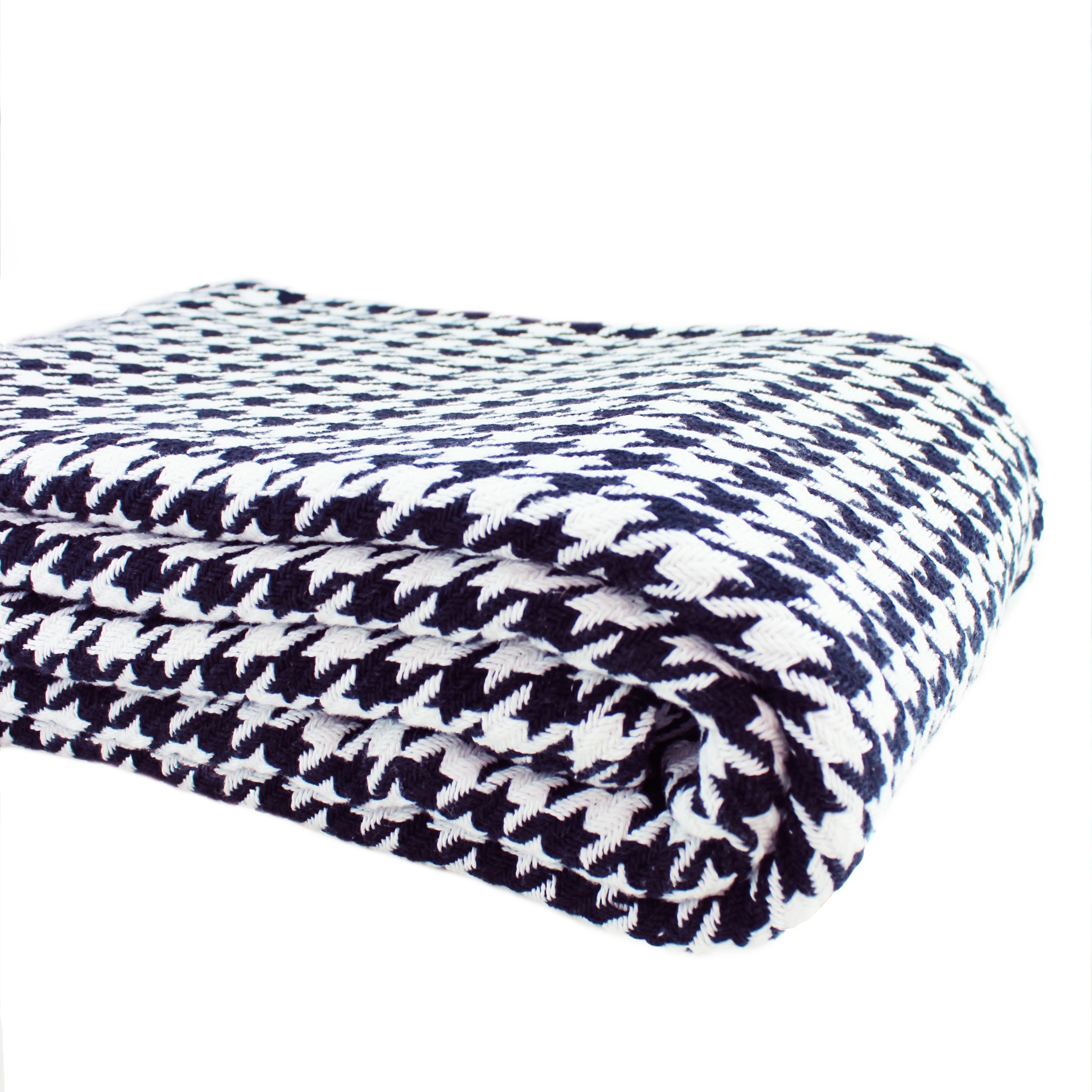 Everyday Blanket Collect Yarn Dyed Houndstooth Cotton Blanket