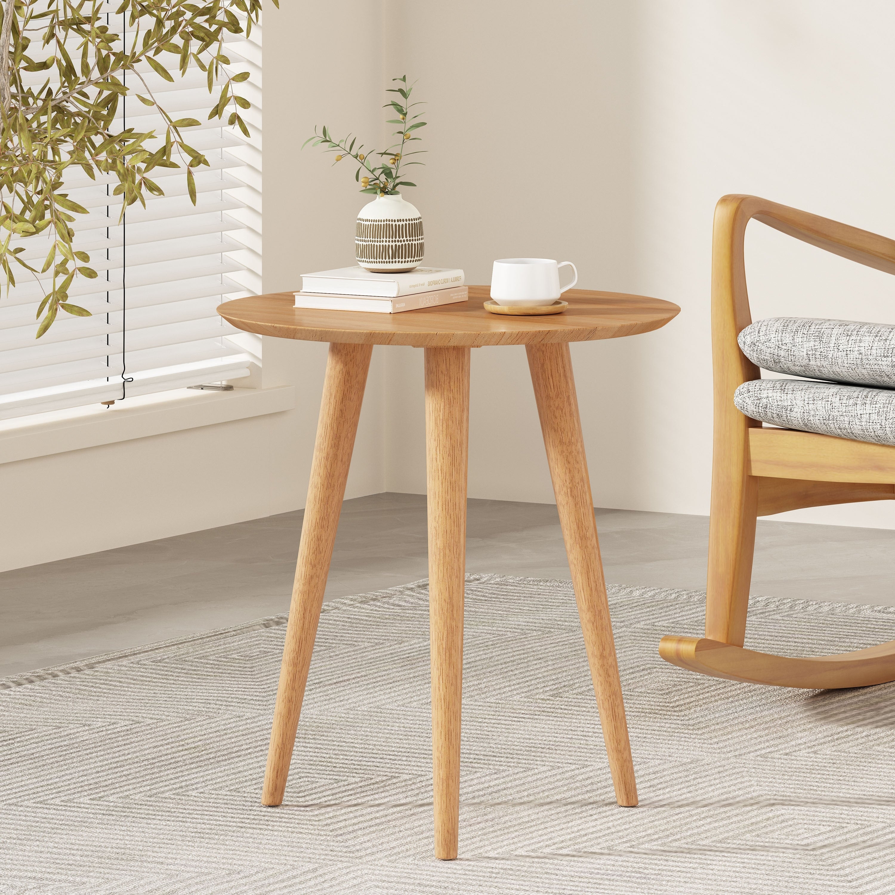 Evie Wood End Table With Faux Wood Overlay By Christopher Knight Home