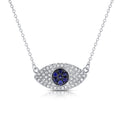 Joelle 14K Rose Gold Diamond Sapphire Evil Eye Necklace